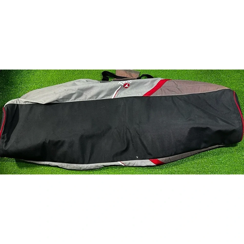 Vintage‎ Taylor Made Golf Zippered Travel Bag Gray Red 90s Padded & Hard Top